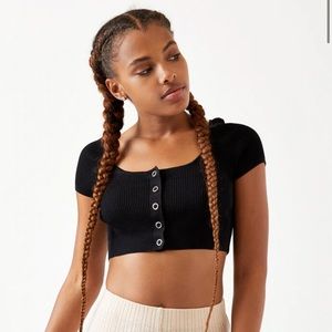 Kendall & Kylie Snap Front Sweate